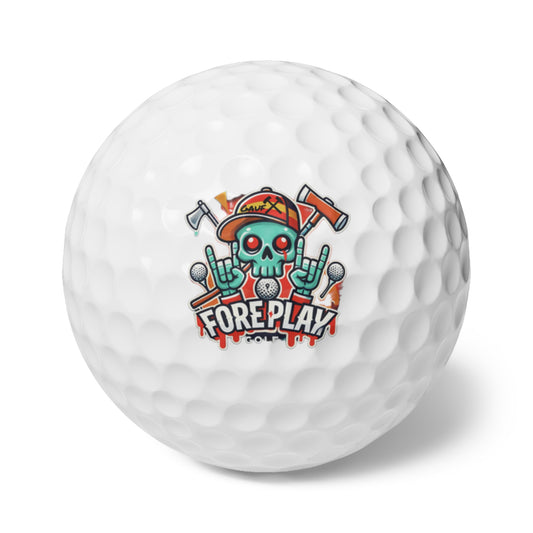 Fore Play Golf Balls - 6 Pack for Fun Golfing